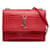 Saint Laurent Bolso bandolera rojo mediano con relieve Sunset Roja Cuero Becerro  ref.1336596
