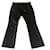 Saint Laurent Pantaloni pelle Marrone scuro  ref.1336862