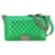Chanel Boy Green Leather  ref.1337356