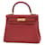 Hermès Kelly 28 Dark red Leather  ref.1338082