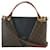 Louis Vuitton V tote Brown Cloth  ref.1339352
