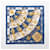 Hermès Lenço de seda Hermes "Cliquetis" desenhado por Julie Abadie Azul  ref.1339409
