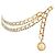 CHANEL Vintage Chunky Doppelkette aus Lammleder mit Medaillon Schwarz Golden
