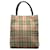 Burberry Brown House Check Handbag Beige Leather Cloth Pony-style calfskin Cloth  ref.1340357