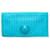 Pochette à verrouillage tournant Bottega Veneta Intrecciato Cuir Turquoise  ref.1340727