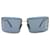 Dolce & Gabbana Rahmenlose, breite Sonnenbrille in Blau  ref.1342069