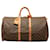 Louis Vuitton Brown Monogram Keepall 55 Leather Cloth  ref.1342094