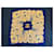 Fazzoletto Chanel in seta Girasoli Blu Oro  - vista 3