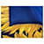 Fazzoletto Chanel in seta Girasoli Blu Oro  - vista 4