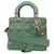 Autre Marque Christian Dior Green Small Leather Lady Dior Handbag  ref.1342592