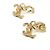 Conjunto Chanel de pendientes con clips dorados con CC y anillo TDD52 US6. - vista 7