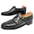 ZAPATOS JM WESTON 537 MOCASINES DOS HEBILLAS 7.5D 41.5 Zapatos de cuero negro  ref.1343822