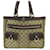 GUCCI ABBEY HANDBAG 146247 GG SUPREME CANVAS & BROWN LEATHER HANDBAG Beige  ref.1343830