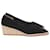 Salvatore Ferragamo Edições Ferragamo 1960s Campy Espadrille Wedge Pumps em camurça preta Preto Suécia  ref.1343862