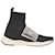 Balmain Cameron Embossed Logo High Top Sneakers in Black Stretch Knit And Mesh  Nylon  ref.1343870
