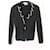 Moschino Cheap and Chic black cardigan adorned with a white pearl necklace Wool Polyamide Rayon  ref.1343925