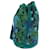 Hermès Bolsa de ombro com padrão de pássaro HERMES em lona azul com autenticação2916  ref.1344007