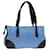 PRADA Shoulder Bag Nylon Light Blue Black Auth 71018  ref.1344045