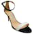 Autre Marque Manolo Blahnik Black / White Ankle Strap Sandals Leather  ref.1344528