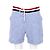Thom Browne Drawstring Tweed Shorts in Light Blue Cotton - view 6
