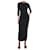 Helmut Lang Black gathered maxi dress - size S Polyester  ref.1344992