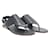 Hermès Hermes Kola Thong Flache Slingback-Sandalen aus schwarzem Leder  ref.1345294