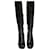 Yves Saint Laurent Botas Altas de Piel Negro Fourrure Noir  ref.1345761