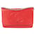 Wallet On Chain Chanel Brieftasche an der Kette Rot Leder  ref.1346052