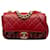 Chanel Red CC Quilted Lambskin and Tweed Single Flap Cloth  ref.1335643