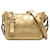 Petit sac à bandoulière Gabrielle en cuir d'agneau métallisé doré Chanel  ref.1336143