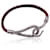 Hermès Hermes Brown Leather Silver Metal Jumbo Hook Bracelet  ref.1342817