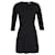 Sandro Fringed Sleeve Mini Dress in Black Polyester  ref.1342874