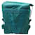 Bottega Veneta Intrecciato Rubberised Backpack In Turquoise Canvas Cloth  ref.1342878