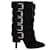 Balmain Buckled High-Heel Boots in Black Suede  ref.1342932