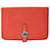 Cartera compacta Hermès Dogon en cuero naranja  ref.1342933