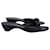 Salvatore Ferragamo Bow Slides aus schwarzem Leder  ref.1342944