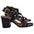 Chloé Chloe Candice Topstitch Block-heel Sandals in Black Leather   ref.1342947