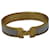 Pulseira Hermès Enamel Clic Clac H em metal dourado Branco  ref.1342956