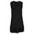 Vestido sin mangas con bajo plisado de lana negra de Saint Laurent Negro  ref.1342961