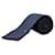 Autre Marque Corbata Negra a Rayas Azules con Diseño Negro Seda  ref.1345522