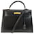 Hermès hermes kelly 32 Black Leather  ref.1346246