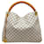 Bolsa artística Louis Vuitton Damier Azur em lona Branco Couro  ref.1346652