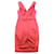 Versace Red Sleeveless V-Neck Satin Dress Silk  ref.1346702