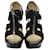 Christian Louboutin Sandalen mit Keilabsatz Schwarz Schweden  ref.1346865