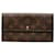 Louis Vuitton Porte Monnaie Credit Brown Cloth  ref.1347019