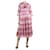 Autre Marque Pink printed midi dress - size UK 10 Cotton  ref.1347353