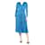 Diane Von Furstenberg Robe midi portefeuille bleue à imprimé fleuri - taille M  ref.1347362