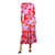 Autre Marque Robe longue rouge à imprimé floral et col haut - taille UK 12 Viscose  ref.1347367