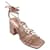 Sandálias de couro com cordões metálicos em ouro rosa Gianvito Rossi  ref.1347661