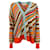 Marni Orange Multi Wool Striped Cardigan Sweater Multiple colors  ref.1347662